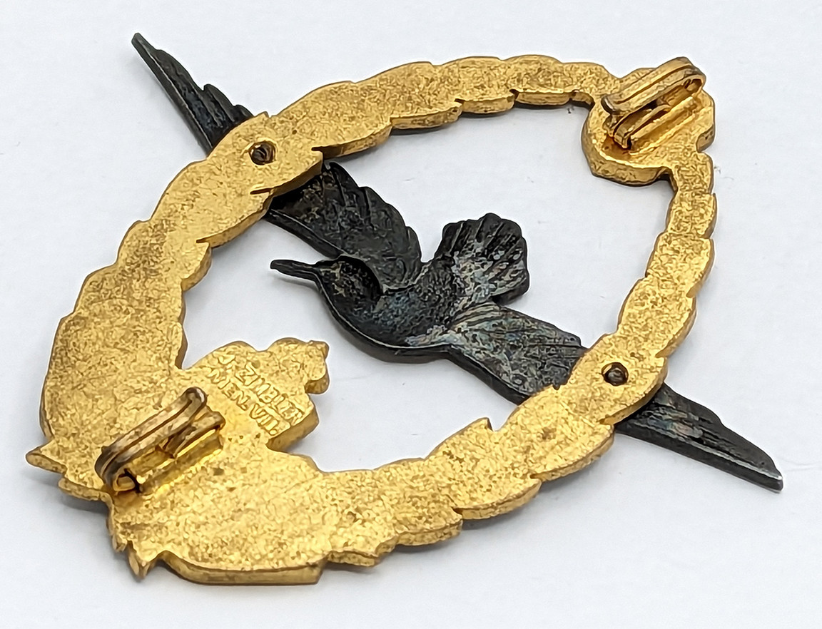 Ext Rare WWI Austrian Navy M1918 Pilot Badge by Zimbler