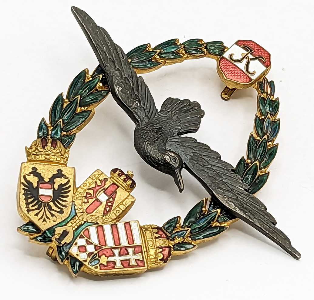 Ext Rare WWI Austrian Navy M1918 Pilot Badge by Zimbler