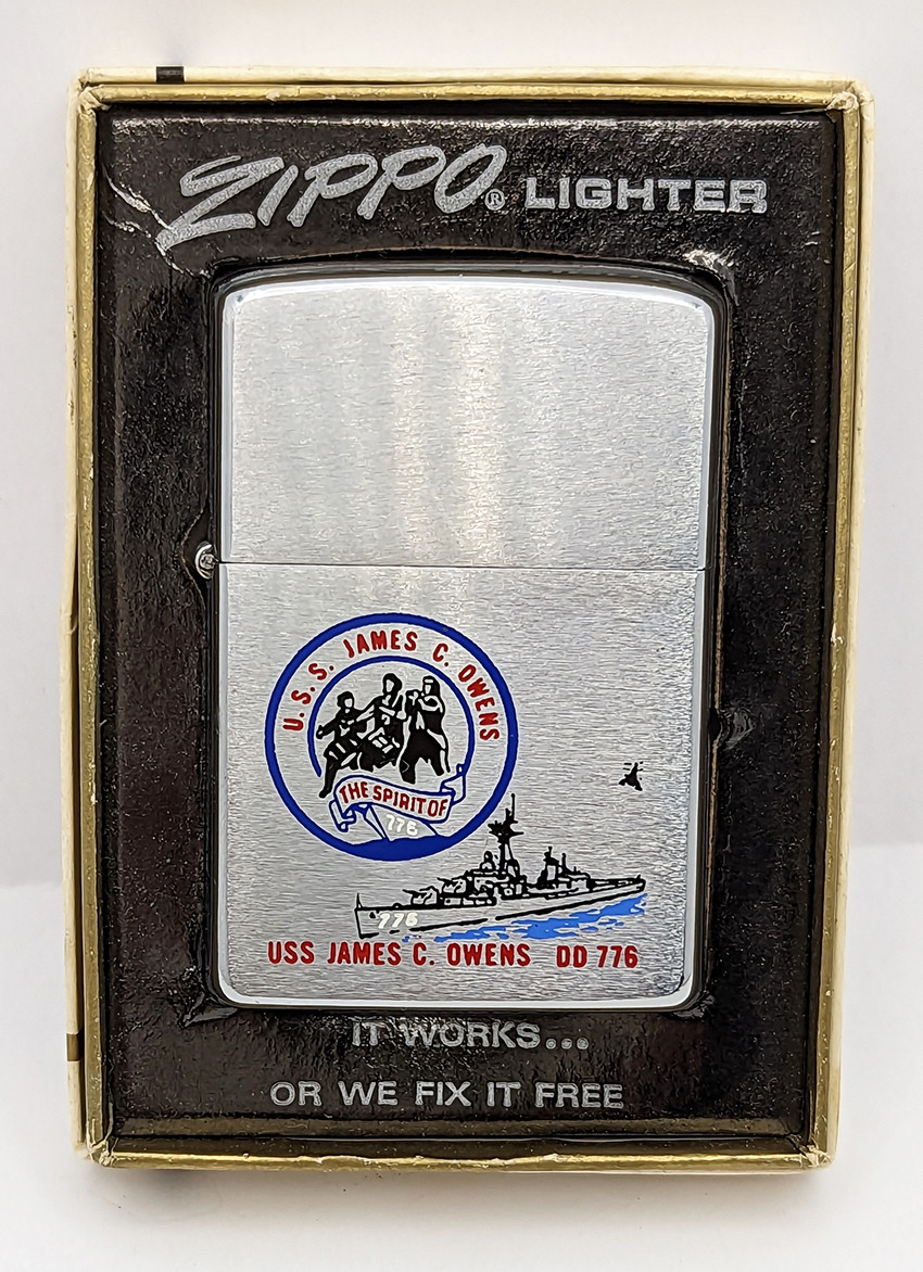 Nice 1967 Zippo Lighter Factory Engraved for the USS James C Owens
