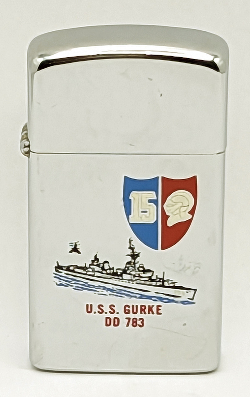 1972 Slim Zippo Fact English for USS Gurke DD 783 Saw Extensive