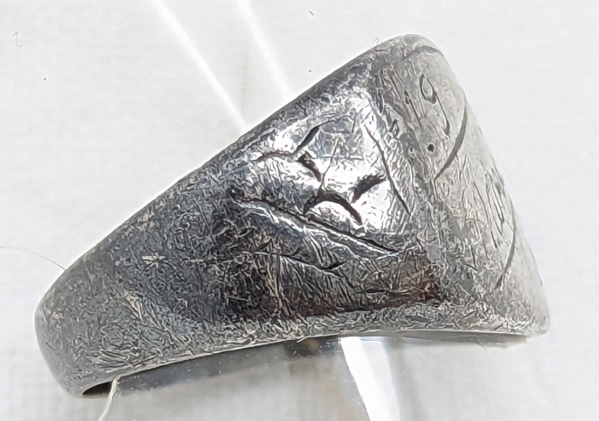 1945 Silver Manila PI Souvenir Ring Originally Owned by US Army MP