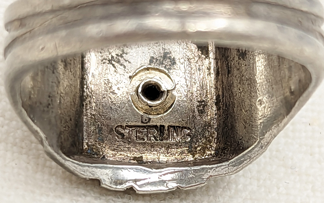 1940s-50s BSA Eagle Scout Ring Type 2B in Enameled Sterling Silver