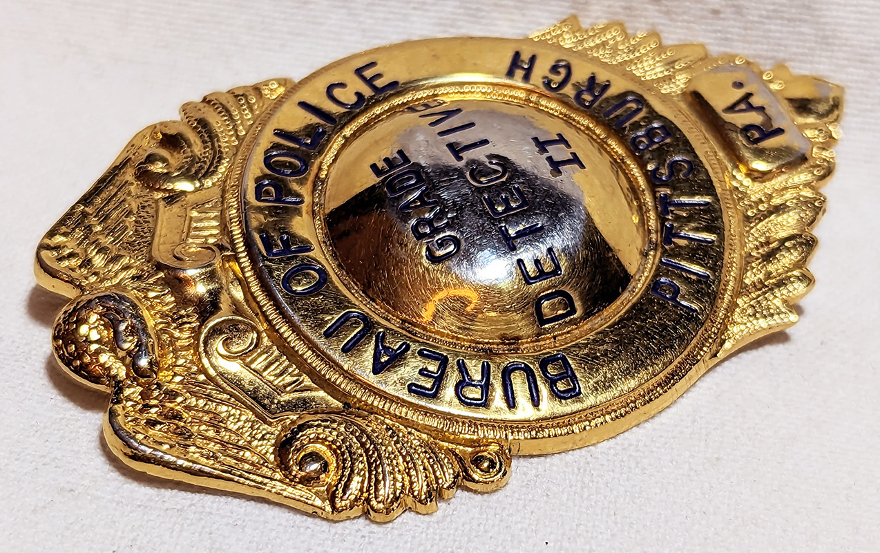 Rare 1950s Pittsburgh PA Police Grade II Detective Badge