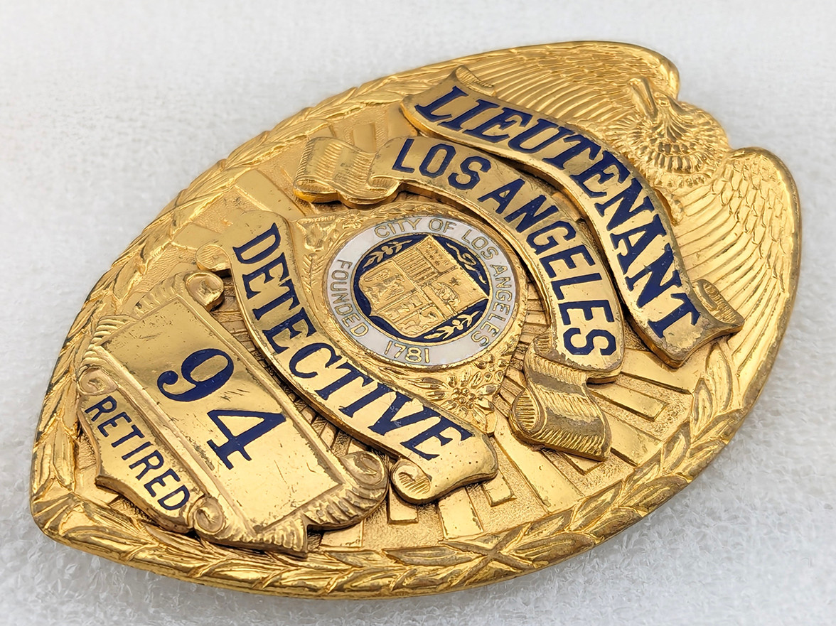 Gorgeous 1938 Los Angeles CA Police Retired Lieutenant Detective