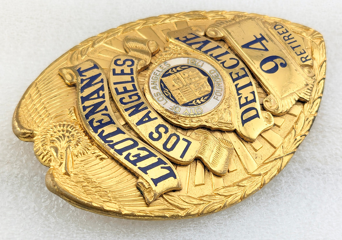 Gorgeous 1938 Los Angeles CA Police Retired Lieutenant Detective