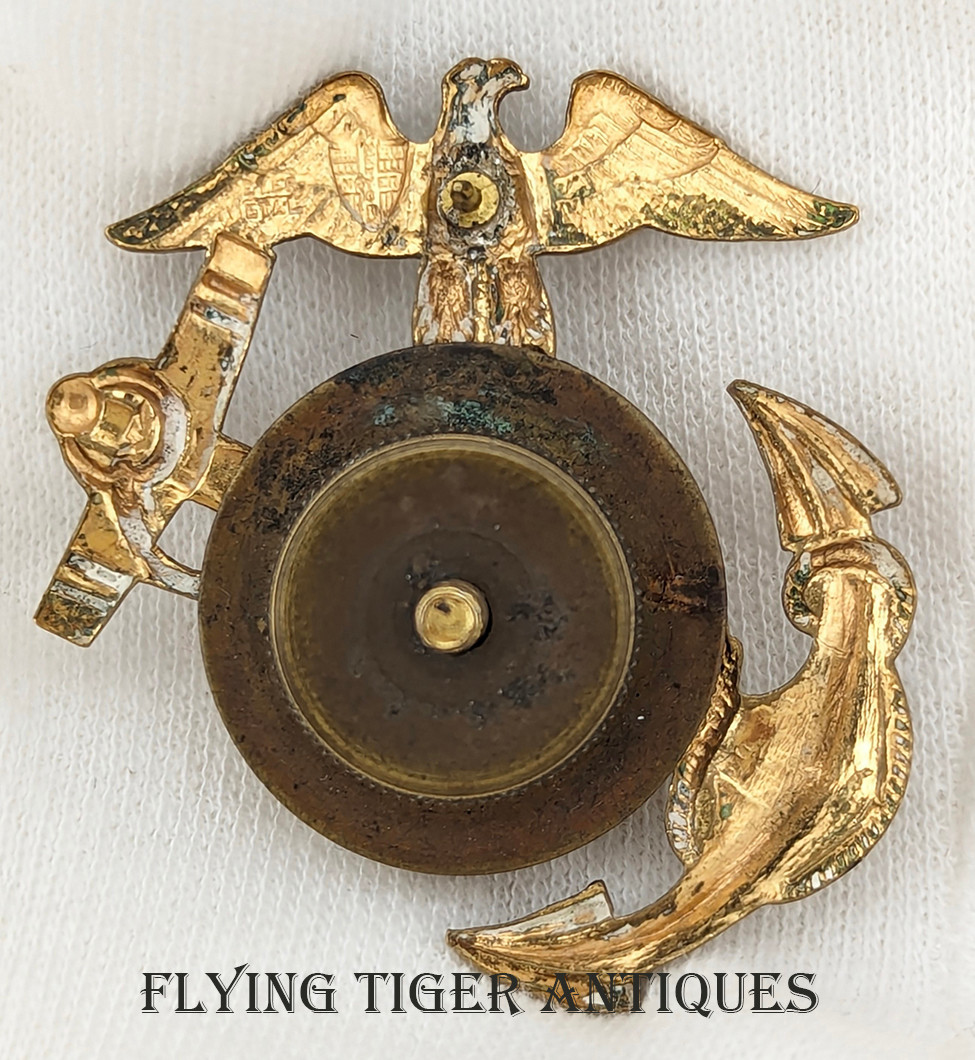 Less Detailed Ega Gorgeous Highly Detailed M1920 USMC EM Hat EGA by Meyer in Meyer Metal RARE