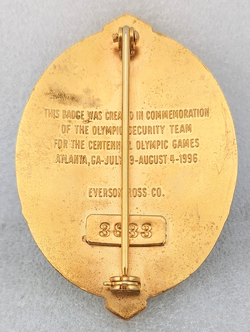 （レア）1996 PARK POLICEアトランタオリンピック記念　バッジ レア）1996 PARK POLICEアトランタオリンピック記念 バッジ 2025年最新