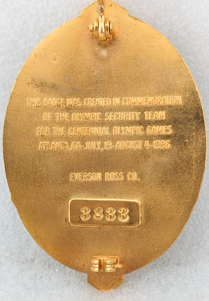 Iconic 1996 Centennial Olympic Games Atlanta Olympic Security Team