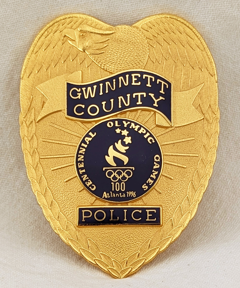 Large Beautiful 1996 Gwinnett Co GA Police Dept Centennial Olympic