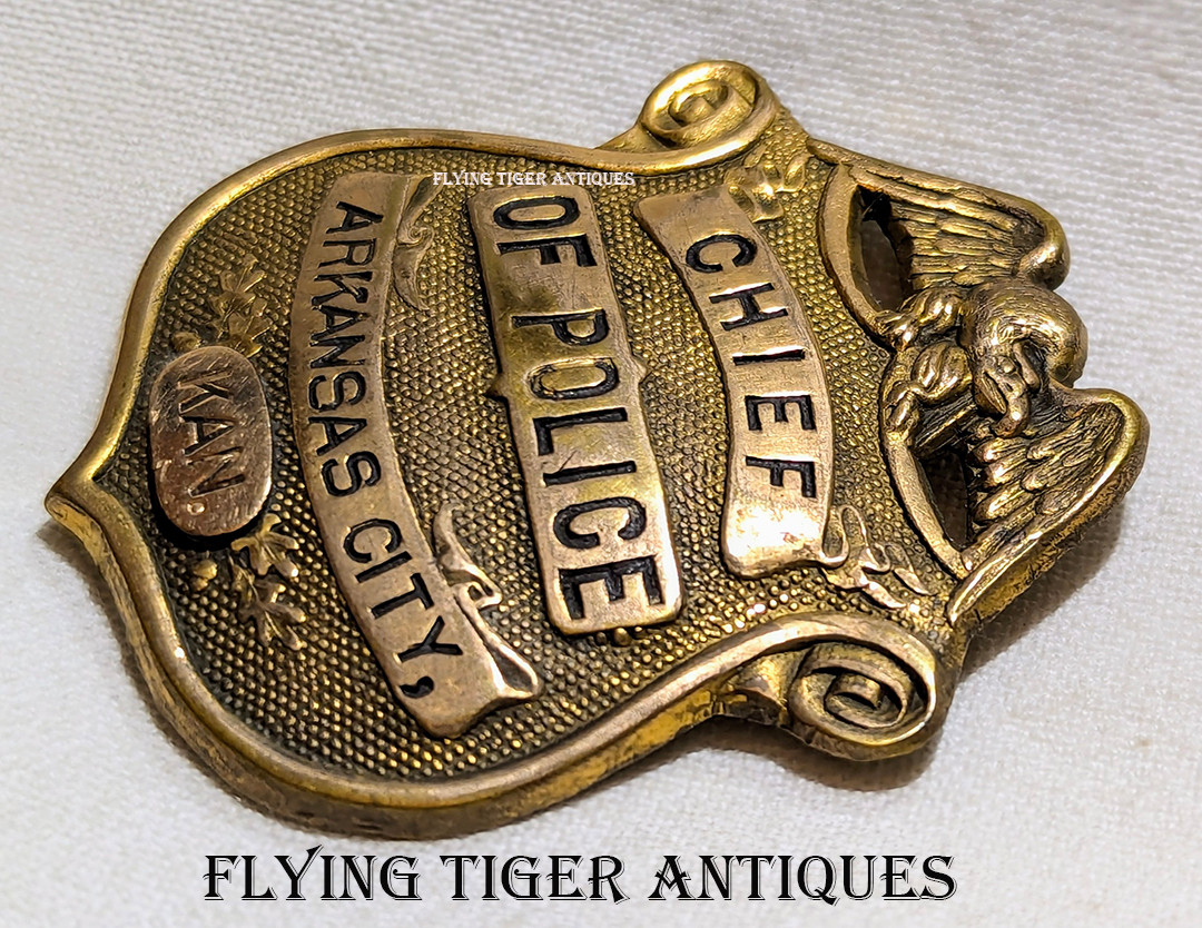Great Old West Ca 1900s - 10s Arkansas City Kansas Police Chief