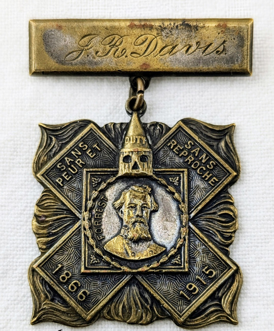 Rare Early 1920s Ku Klux Klan Hero Cross Engraved to J.R. Davis