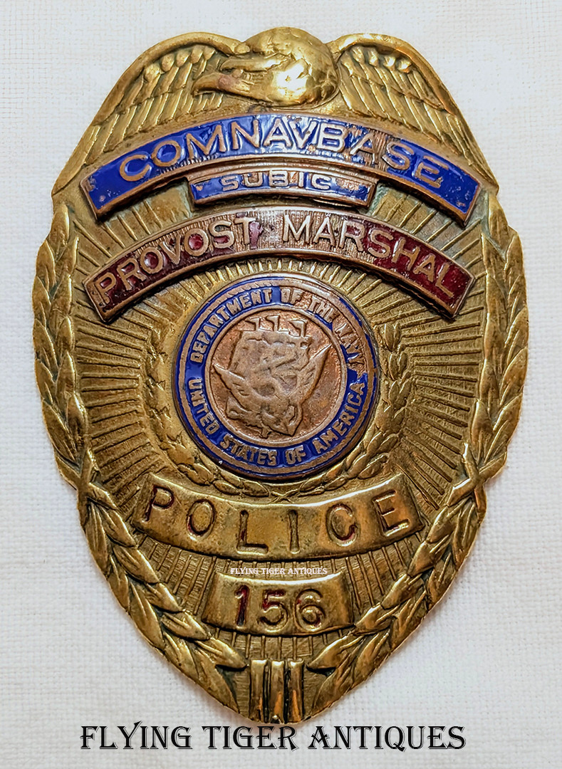 米国ポリスバッジ　ブラッキントン製 peace officer Vietnam War era USN COMNAV BASE Subic Provost Marshal Police Badge