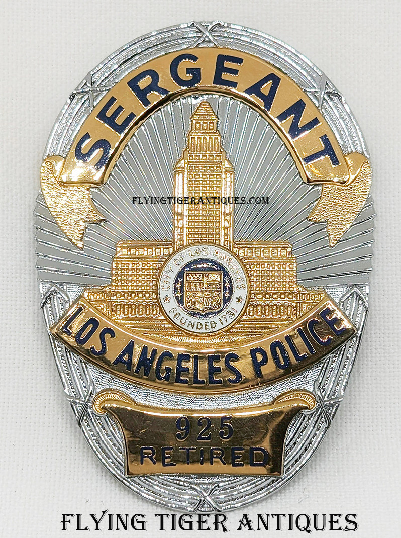 Great 1979 Los Angeles Police Department retired Sergeant Grouping
