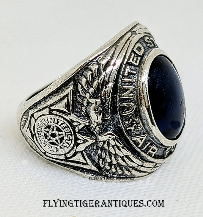 Great Korean War USAF US Air Force Ring in Sterling Silver with