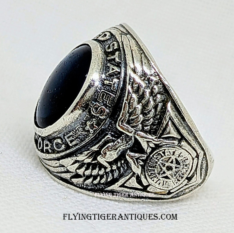 Great Korean War USAF US Air Force Ring in Sterling Silver with
