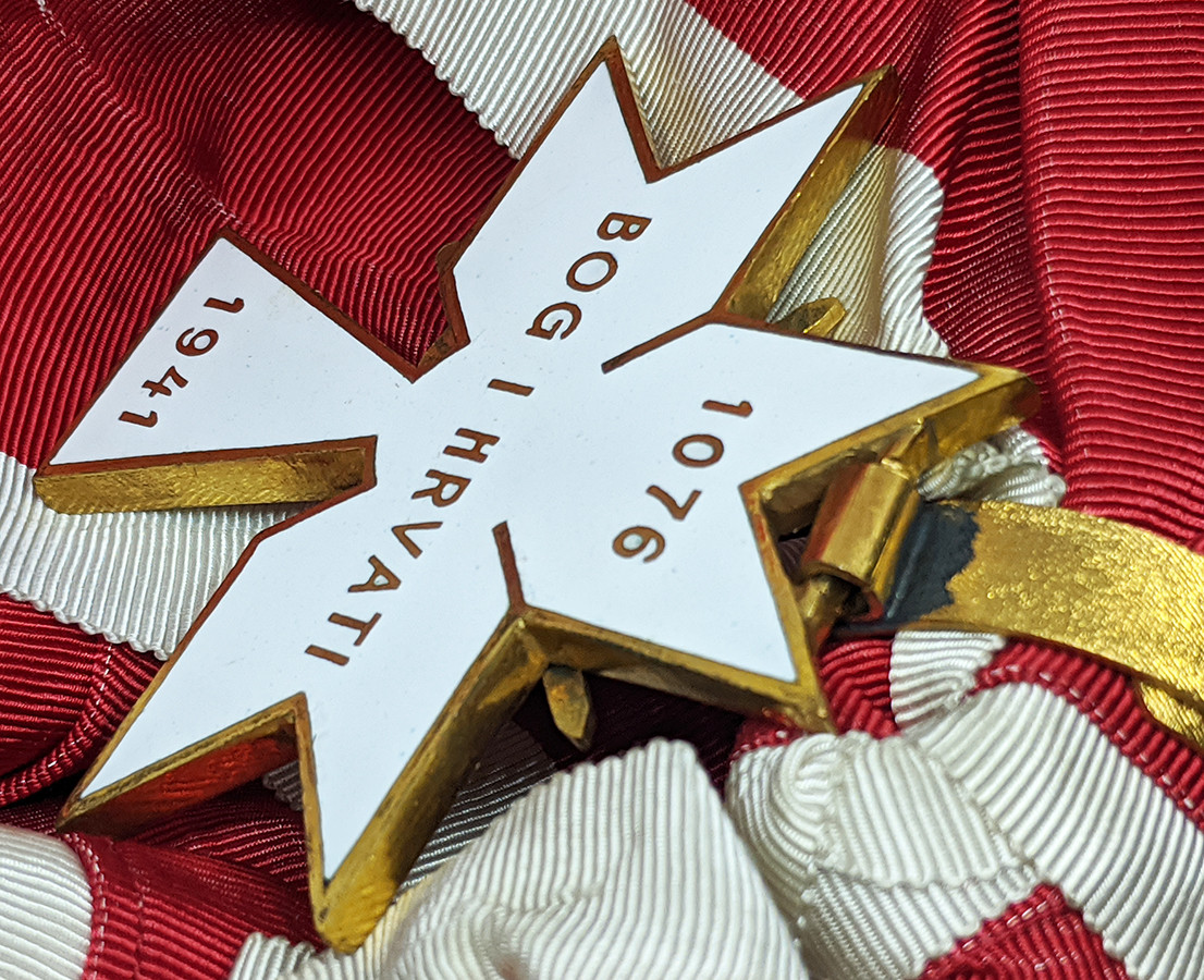 RARE WWII Croatian Grand Cross Set of the Order of King Zvonimir w