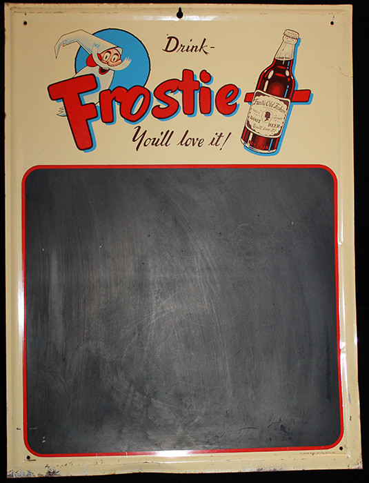 Great Vintage Ca. 1950 Frostie Root Beer Advertising Tin
