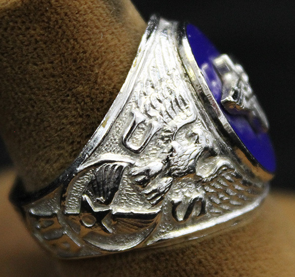 Wonderful & Rare Ca. 1947-48 USAF Sterling Ring by Kinney - Flying