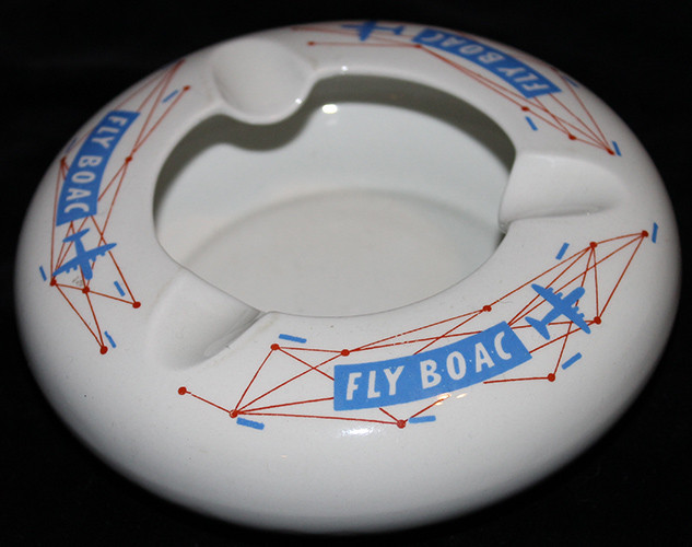 BOAC 英国海外航空 ミッドセンチュリー 灰皿 Wonderful 1950s BOAC Airlines Adv. Ashtray by Copeland Spode
