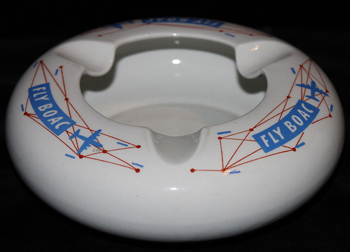Wonderful 1950s BOAC Airlines Adv. Ashtray by Copeland Spode