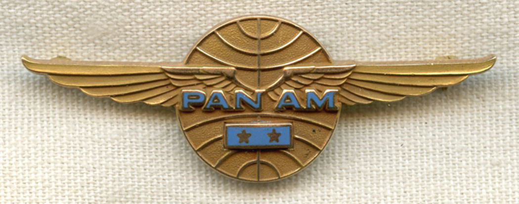 パンナム PANAM 航空 バッジ レトロ 貴重 1960s Gold-Filled Pan Am Pilot Wing by Balfour - Flying Tiger