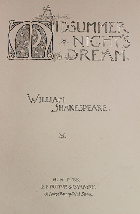 Ca. 1888 Stunning, Large Format Shakespeare's A Midsummer Night's