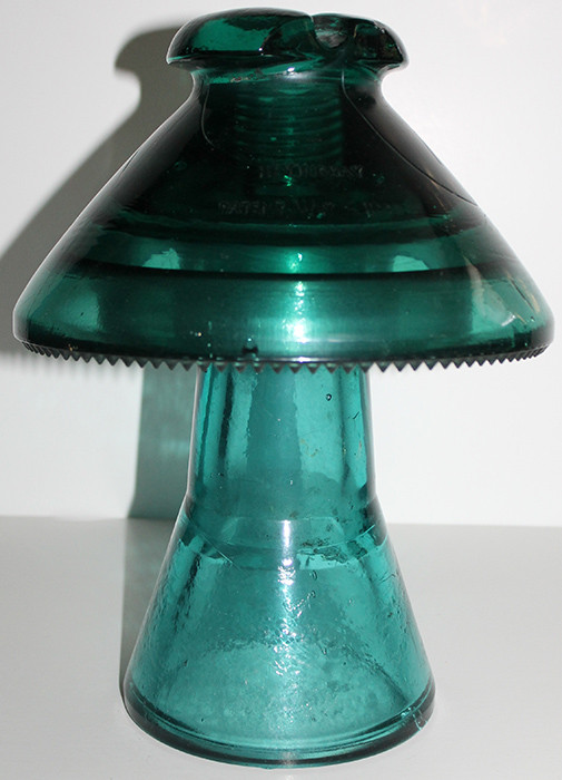Great Ca. 1910's - 20's Large Hemingray Insulator, 2-Piece #CD 304