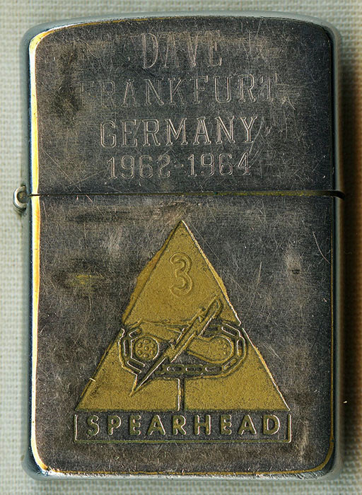 Great 1960 Zippo Factory Engraved US Army 3rd Armored Div