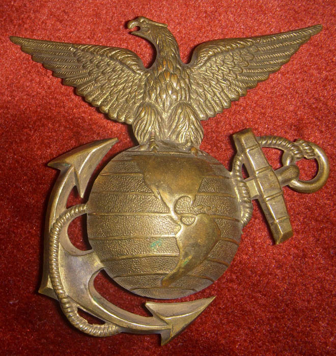 Rare 1890s US Marine Corps Enlisted Man's Shako Helmet Plate