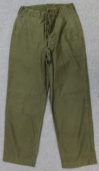 Late 1940's - Korean War US Army Field Trousers in Olive Drab Cotton!