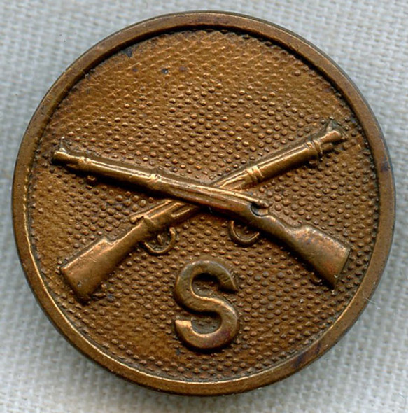 WWI US Army Infantry Supply Company Collar Disc