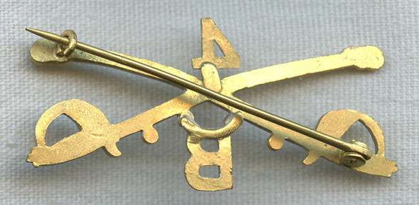 Circa 1900 US Army 4th Cavalry Troop "B" Collar Badge
