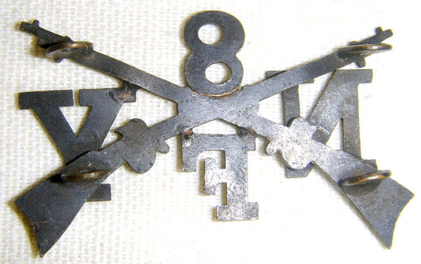 8th New York Infantry Regiment Co. F Collar Insignia