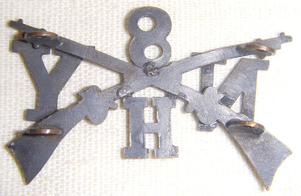 8th New York Infantry Regiment Co. H Collar Insignia
