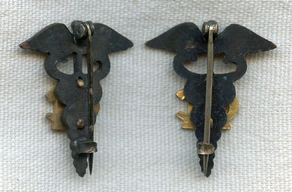 Pair of WWI US Army Nurse Corps Officer Collar Insignia