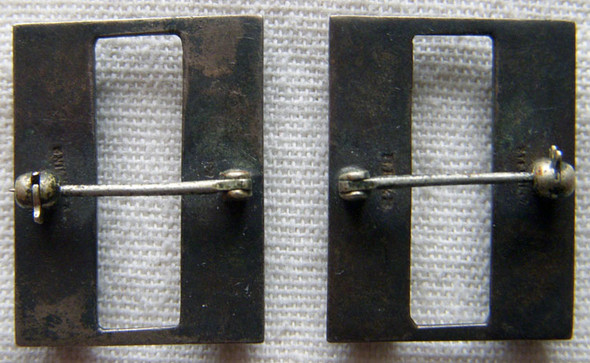 Beautiful Pair of WWI US Army "Coffin Bars" Captain Insignia by BB&B