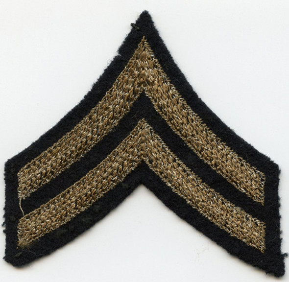 1920s Single US Army Corporal Rank Stripes Embroidered on Wool Felt