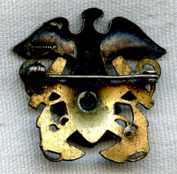 Rare Early WWII US Army Transportation Service Officer Overseas Cap Badge