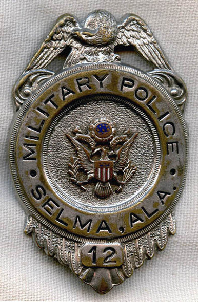 WWII US Army Military Police Badge from Selma, Alabama
