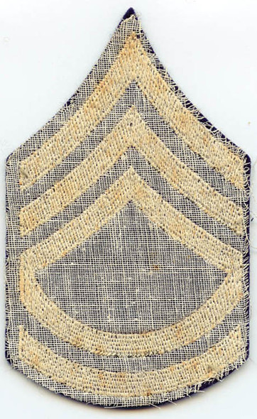 Mid-WWII US Army Rank Stripes for Technical Sergeant on Wool