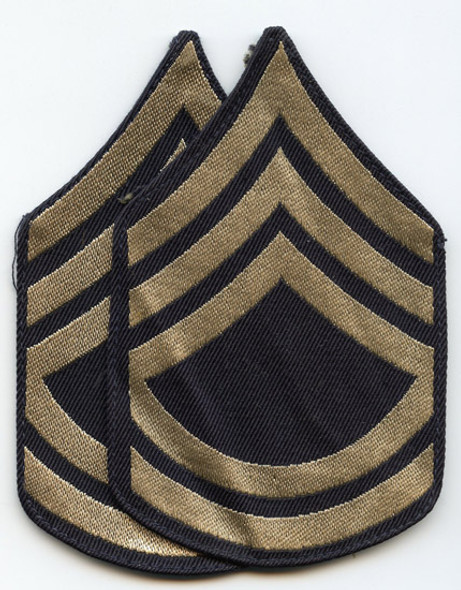 Nice Pair of WWII US Army Rank Stripes for Technical Sergeant on Navy Twill
