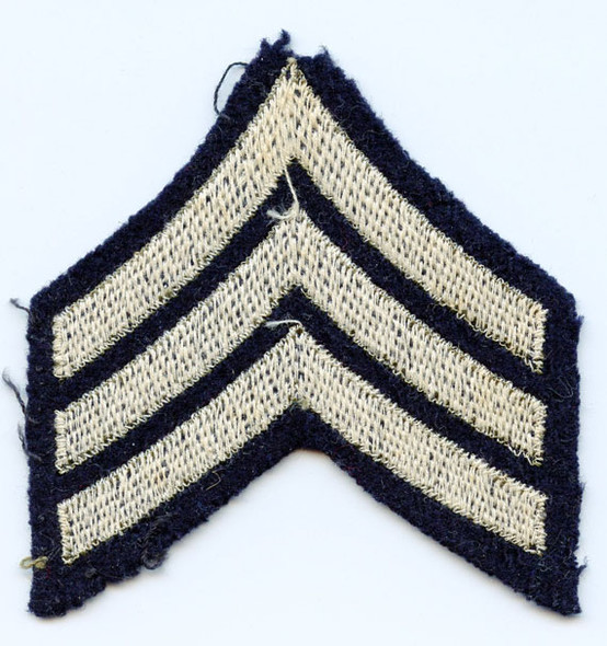 WWII US Army Sergeant Rank Stripes in Basketweave Stitch