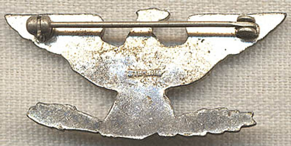 WWII Colonel's Eagle Rank Insignia in Sterling