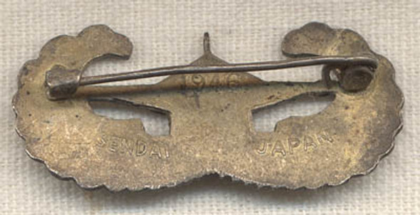 Very Rare 1946 Sendai,  Japan-Made US Army 11th Airborne Glider Troops Qualifying Badge - Nice Shape