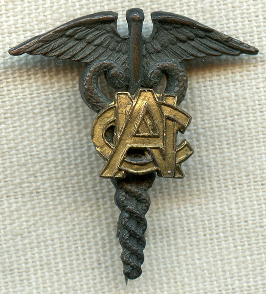 Rare WWI BB&B (Bailey, Banks, & Biddle) Bronze US Army Nurse Corps Officer Collar Insignia