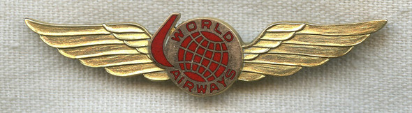 1970s World Airways Wing in Pinback