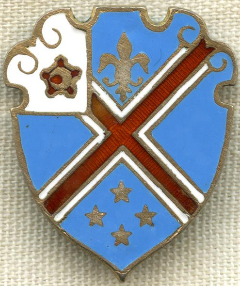 WWII Sterling Silver DI / Unit Crest for US Army 29th Engineer Battalion Topographic