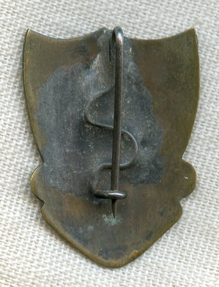 Rare Theatre-Made US Army 410th Infantry Regiment, 103rd Infantry Division DI in Decal on Brass