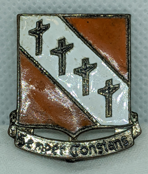 1940s US Army 51st Signal Battalion Sig BN DI Unit Crest Pinback