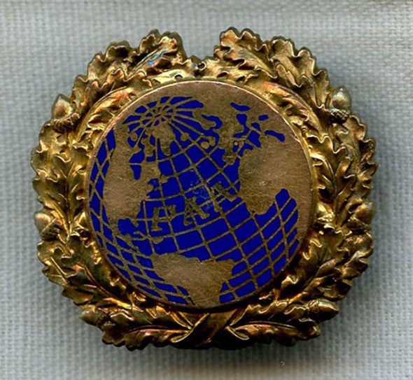 1945-1950 Pan Am Airways (PAA) Flight Crew Hat Badge in Gold-Filled Sterling by Balfour